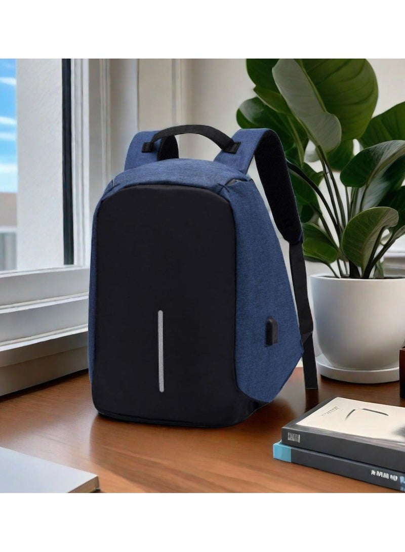 حقيبة ظهر للكمبيوتر المحمول، حقيبة ظهر كاجوال للنهار، حقيبة ظهر كمبيوتر محمول متعددة الوظائف، حقيبة ظهر للسفر مع منفذ شحن USB، حقيبة ظهر محمولة، مناسبة للمكتب المدرسي الجامعي والسفر في الهواء الطلق - Image 3